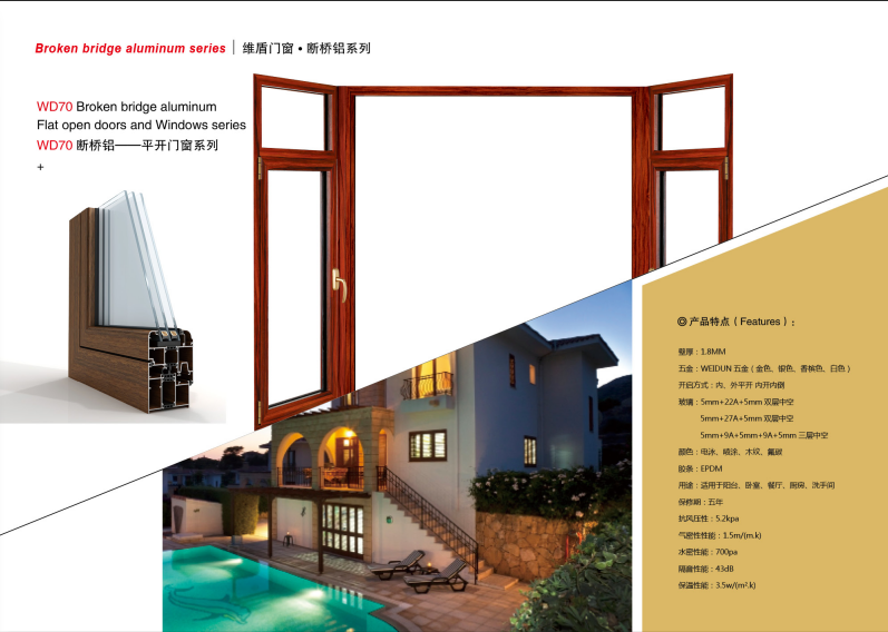 維盾斷橋鋁門窗WD70